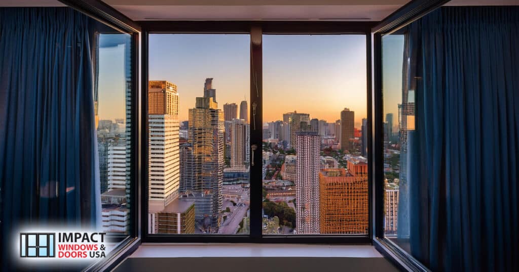 quality noise reduction windows overlooking noisy city outside